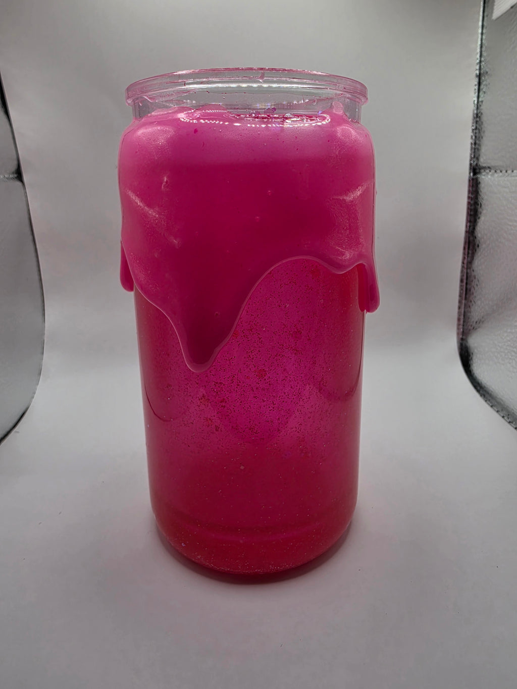 Pink Glow in the Dark Lava Snow Globe Tumbler