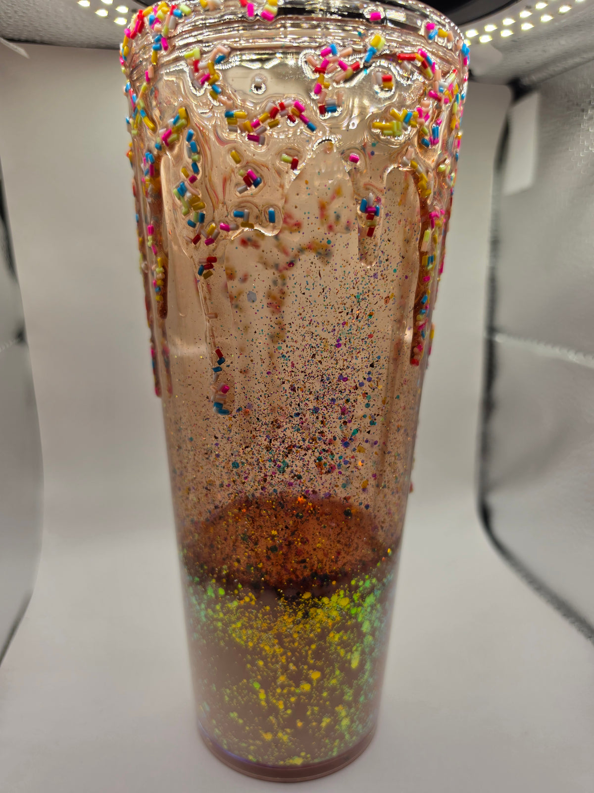 Ice Cream Sprinkle Snow Globe Tumbler | Whipped Cream Topper Cup
