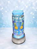 🍍 Blue Glitter Tropical Pineapple Snow Globe Tumbler
