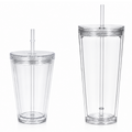 16 and 24oz Acrylic Snow Globe Tapered Tumblers