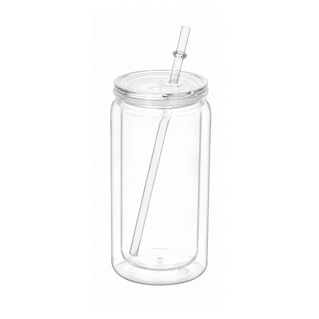 20 oz Can Acrylic Snow Globe Tumbler