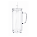 20 oz Can Acrylic Snow Globe Tumbler with handle